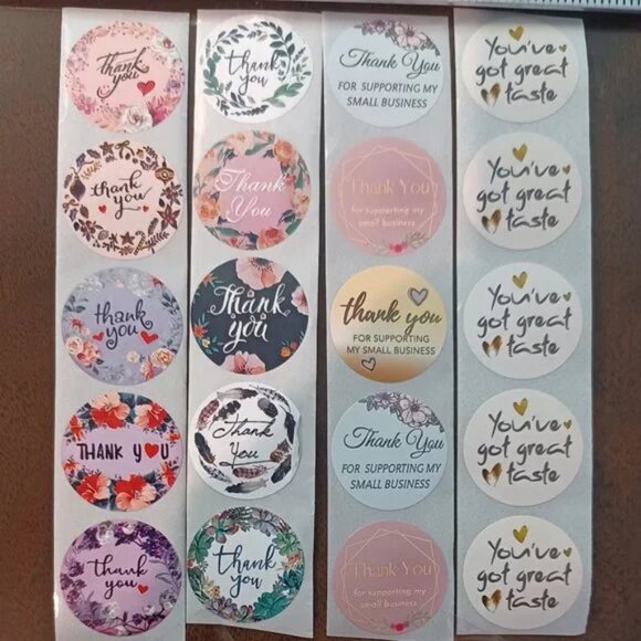 30 Poly Mailers/shipping Bags/ 30 Thank you Stickers - Lights/Hearts & white - Picture 3 of 3